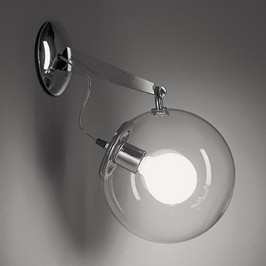 Design wandlamp glazen bol