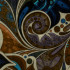 Ice Velvet Paisley Garden Royal Blue 5030